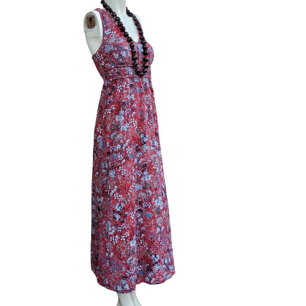Red Floral Maxi Dress Sz M